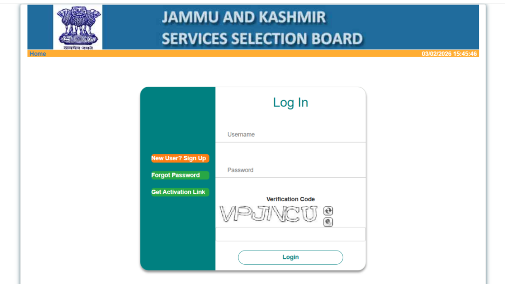 JKSSB Jammu Kashmir Police Constable Recruitment 2026